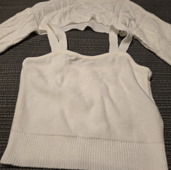 BP two piece cable knit shrug sweater set size XXS - Picture 3 of 10